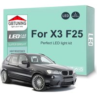 22pcs led innen glühbirne für bmw x3 f25 2010 2011 2012 2013 2014 2015 2016 2017 autozubehör canbus innen lese koffer