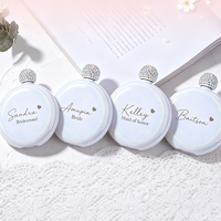 Personalised Bridesmaid Round Hip Flasks Wedding Day Souvenirs Bachelorette Party Decor Bride To Be Supplies Bridal Shower Gift