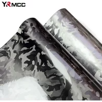 Carbon Fiber Film Ghost Gray Silver Glossy Car Sticker Anti Scratch PVC Forged Carbon Fiber Vinyl Wrap Films for Car Accessories