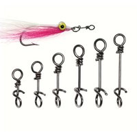 50PCS 10mm ~ 33mm Stainless Steel Fishing Spring Clips Strengthend Quick Change Snaps Fishing Lure Rig Connector Accessories