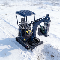 Mini Excavator 1.8 Ton Small Crawler Bagger With Hydraulic Thumb For Material Handling Professional Small Digger Machine Tool