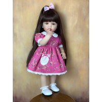 BZDOLL 55 CM Full Vinyl Reborn Baby Girl Doll Toy Lifelike 22 Inch Princess Toddler Art Bebe Birthday Gifts for Child