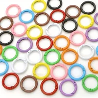 40pcs Metal Spring O-Rings – 24mm Durable Keychain Clips for Bags & Accessories