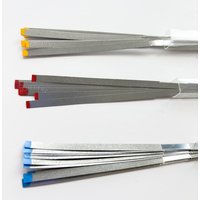 10Pcs Dental IPR Strip Saw Diamond Polishing Finishing Strips Stainless Fine Medium Coarse No Holes Double Sides