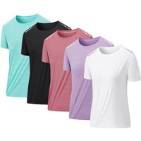 Women's Mesh Summer T-Shirt Outdoor Jogging Reflective Strip Breathable Short Sleeves Women Fitness Elastic Sports T-Shirt