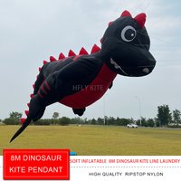 HFLY New Arrival Soft Inflatable Large 8m Dinosaur Kite Line Laundry for Adults High Quality 40D Nylon Dragon Show Kites Pendant