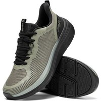 Fitville Men'S Walking Shoes Thick Soled Slip On Shoe Height Increasing Breathable Sneakers Wide Comfortable Outside&Work Shoe