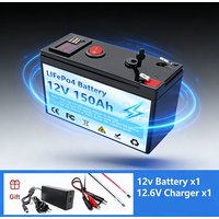 12V LiFeP04 Battery Deep Cycle Lithium Battery 30A BMS 6000+ Cycles Perfect for Solar Fish Finder Power Wheel Boat Home RV