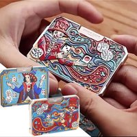 Metal Card 2/5-hole Dice Game EDC Toy Hand Pressure Release Toy Boy Stress Relief Birthday Gift Portable Dice Party Game Prop