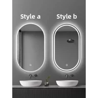 Fashion Oval Smart Mirror Defogging Bathroom Mirror with Light Led Vanity Mirror Wall Hanging Full Body Mirror Shower Mirror