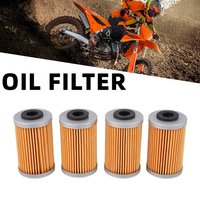 4Pcs Oil Filter For KTM Duke RC 125 200 390 RC R EXC 250 400 450 SX MXC EXC 520 525 SXC 625 Enduro Factory Supermoto