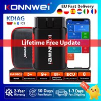 KONNWEI KDIAG Vollsystem-OBD2-Diagnosetool Bluetooth 5.0 Fehlercodes lesen und löschen, Ölrückstellung, Airbag, EPB, DPF, SRS, SAS, TPMS, OBD2-Scanner für Android/iOS, kostenloser Versand