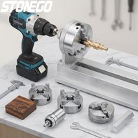 Heavy Duty Self-Centring Drill Chuck Electric Lathe 3 Jaw 4 Jaw with M12 Linkage Durable Metal Drilling Tool
