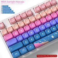 Starry Sky Keycaps 121 Keys PBT Keycap MOA XOA Profile DYE-SUB For MX Switch Wooting Mechanical Keyboard Keycaps ISO ANSI Layout