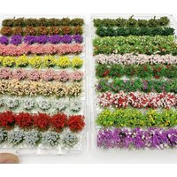 DIY Building Miniature Flower Cluster ABS Plant Materials Railway Train Static Flower Tufts Model Making 8mm Height