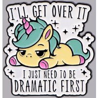 Cute Horse I'll Get Over It Enamel Pin Quotes Brooch Pines Lapel Pins Badge on Backpack Clothes Accessories Fashion Jewelry Gift