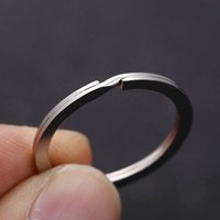 20 Pieces Key Flat Ring Stainless Steel Flat Ring Metal Flat Ring Car Key Chain Keychain Making DIY Accessories