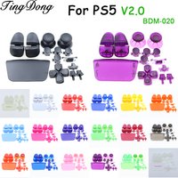 1 set buttons For PS5 V2 Controller L1 R1 L2 R2 trigger key cross Action keys Joystick Cover Kit BDM-020 Clear Color Button