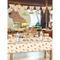 New Capybara Birthday Party Decoration Kids Birthday Supplies Tableware Set Balloons Plate Cup Happy Banner Supplies Girl Favors