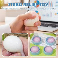 Color-changing Squeeze Dumpling Stress Relief Toy with Steamer Case Soft Realistic Dumpling Squishy Stress Ball Food Squeeze Toy