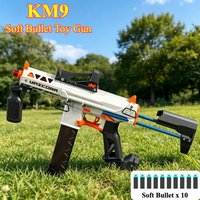 KM9 Nylon Soft Bullet Blaster Toy Handheld Adult Gun Model Toy Birthday and Holiday Gift for Outdoor Play