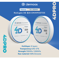 LODDEN 4D PRO Materiales Odontológicos Zirconia 8 Layers Blocks 98mm(12mm-25mm) CAM CAD coronas de reinas 1200MPa