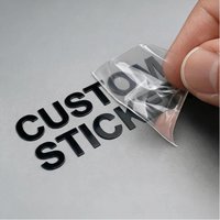50PCS Stickers Personalized Logo Custom Sticker 3D Transfer Stickers UV DTF Wedding Labels Customized Waterproof Company Name
