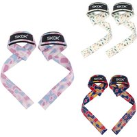 2PCS Weightlifting Straps Anti-Slip Silicone Lifting Wrist Straps Strength Training Deadlifts Crossfit Hand Grips Wrist Support