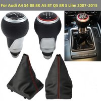 For Audi A4 S4 B8 8K A5 8T Q5 8R S Line 2007-2015 Car Manual Gear Shift Knob Shifter Lever Interior Replacement Parts