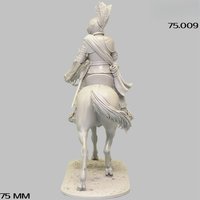 75mm resin figure unpainted model kit, circa 1630, armor-clad cavalryman, survivor in battle, unassembled and unpainted GK