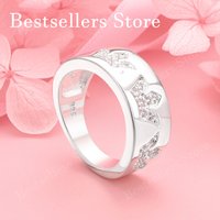 1 piece of 925 sterling silver 7-10 luxury crown zircon ring, fashionable women's gift accessory jewelry