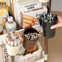 Plastic Hanging Pen Pencil Holder Portable Stationery Organizer Large Capacity Storage Box Multifunctional Cup Holder