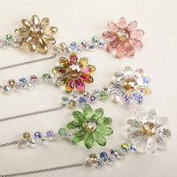 6-piece crystal flower window hangings, rainbow-making crystal sun catchers, perfect for indoor windows and patio garden decor