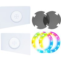 Upper Part AC Surface Faceplate with Cooling Vent and Led Hard ABS Separated Replacement Cover Skin Plates for PS5 Slim