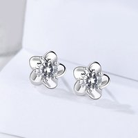 925 Sterling Silver Earrings Women Sparkling Zircon Long shaped Hoop Earring For Anniversary Wedding Jewelry Gifts