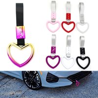 1pcs JDM Train Bus Handle Hand Strap New Tsurikawa Ring Heart Car Styling Drift Charm Strap Warning Ring Car Decoration Supplies