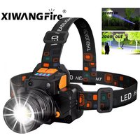 Super Bright LED Headlamp Fishing Headlight Portable Flashlight ZOOM Sensor Rechargeable Outdoor Waterproof Camping Hunting 20W