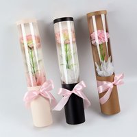 Flower Packaging Box Single Branch Rose Carnation Bouquet Florist Wrapping Boxes Transparent Gifts Bag Mother's Day Decoration