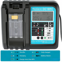 Aleaivy DC18RC 3A Fast Charger for 18V 14.4V Li-ion Battery BL1860B BL1850B BL1840B BL1440B Power Tool Replacement Charger