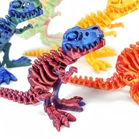 3D Printed T-Rex Model Realistic Dinosaur Desk Decor, Creative Birthday Gift for Office Home, Collectible Toy for Adults Kids