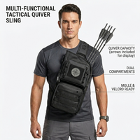 Back Arrow Quiver Archery Arrow Bag Molle Tactical Arrows Pouch Hunting Rifle Holder Shoulder Backpack for Shooting Accessories
