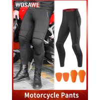 AliExpress WOSAWE Summer Motorcycle Casual Pants Soft Pads Tights Men's Motocross Off-Road Pants Mountain Bike Cycling Moto Pants