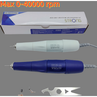 Strong 210 105L elektryczny mikrosilnik wiertarka do paznokci polerka pióro maszyna do Manicure uchwyt sprzętowy 40000 obr./min 3-pin pilnik do paznokci