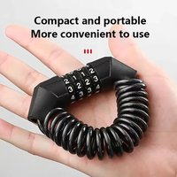 New 1Pcs Universal Motorcycle Bicycle Password Lock Portable Helmet Lock Anti-theft Road Bike Bicycle Locks