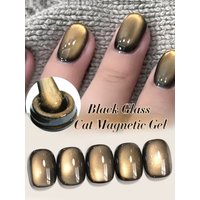 XEIJAYI 1PC 15ml golden pearl cat Eye Gel Nail Polish, High Transparency & Quick-Dry, Easy Soak-Off Formul, Sparkling Shine,