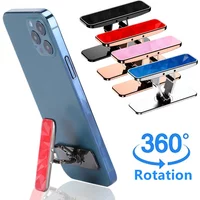 Luxury Mini Phone Holder Metal Folding Phone Stand Invisible 360° Rotate Mobile Phone Kickstand Holder Desk Phones Bracket Mount