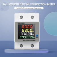 Din Rail Multifunctional DC Meter Power Meter Photovoltaic Meter Digital Display Voltmeter Ammeter D52-3065