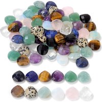 16mm Natural Water Drop Stone Pendants Faceted Opal Reiki Charms Pendant Healing Reiki Pendants for Jewelry Making DIY 2Pcs
