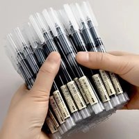 10 Pcs/Set 0.5mm Gel Pens Office School Exam Sign Ballpoint Pen Blue Red Black Ink Replaceable Student Writing Stationery Supply
