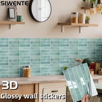 Creative Waterproof 3D Glossy Self-adhesive Wall Stickers Crystal Film Wallpaper DIY Home Decoration Background Bathroom Kitchen